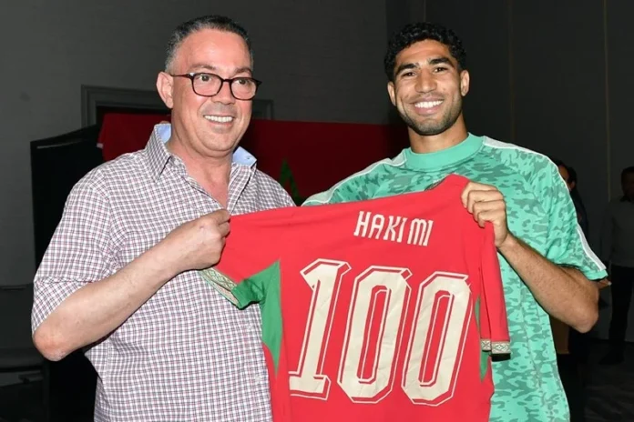 Achraf Hakimi 100 sélections
