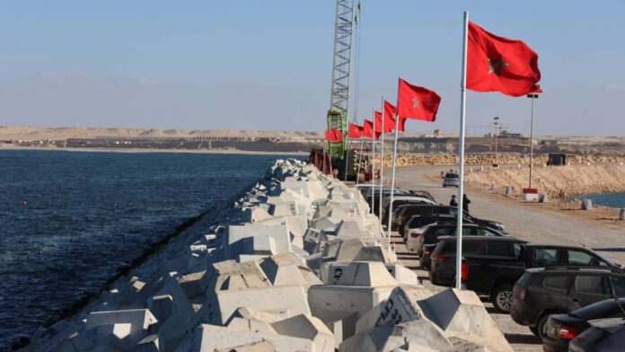 Vue du chantier du Port Dakhla Atlantique au Maroc