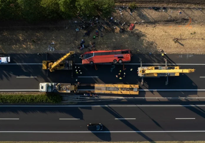 Accident car Hongrie Pologne